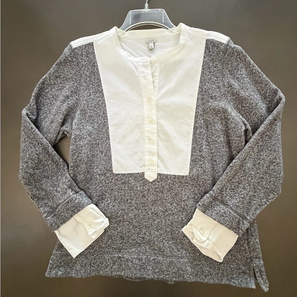 J. Crew Factory Women’s Gray Knit Top 100% Cotton Pristine Condition